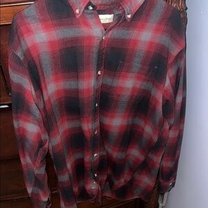 Men's Red Plaid Shirt
